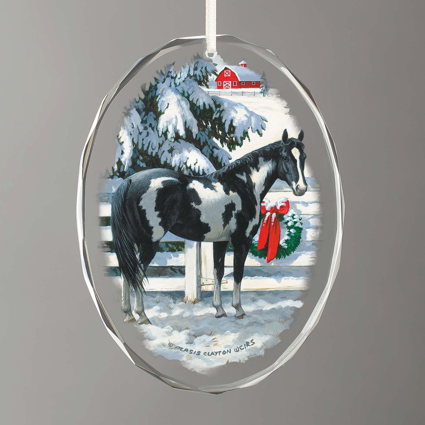 Unbridled Beauty - Oval Glass Ornament
