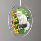 Nature Study—Cat - Oval Glass Ornament