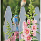 Picket Fence - Bluebirds - 18" x 13" Gallery Wrapped Canvas