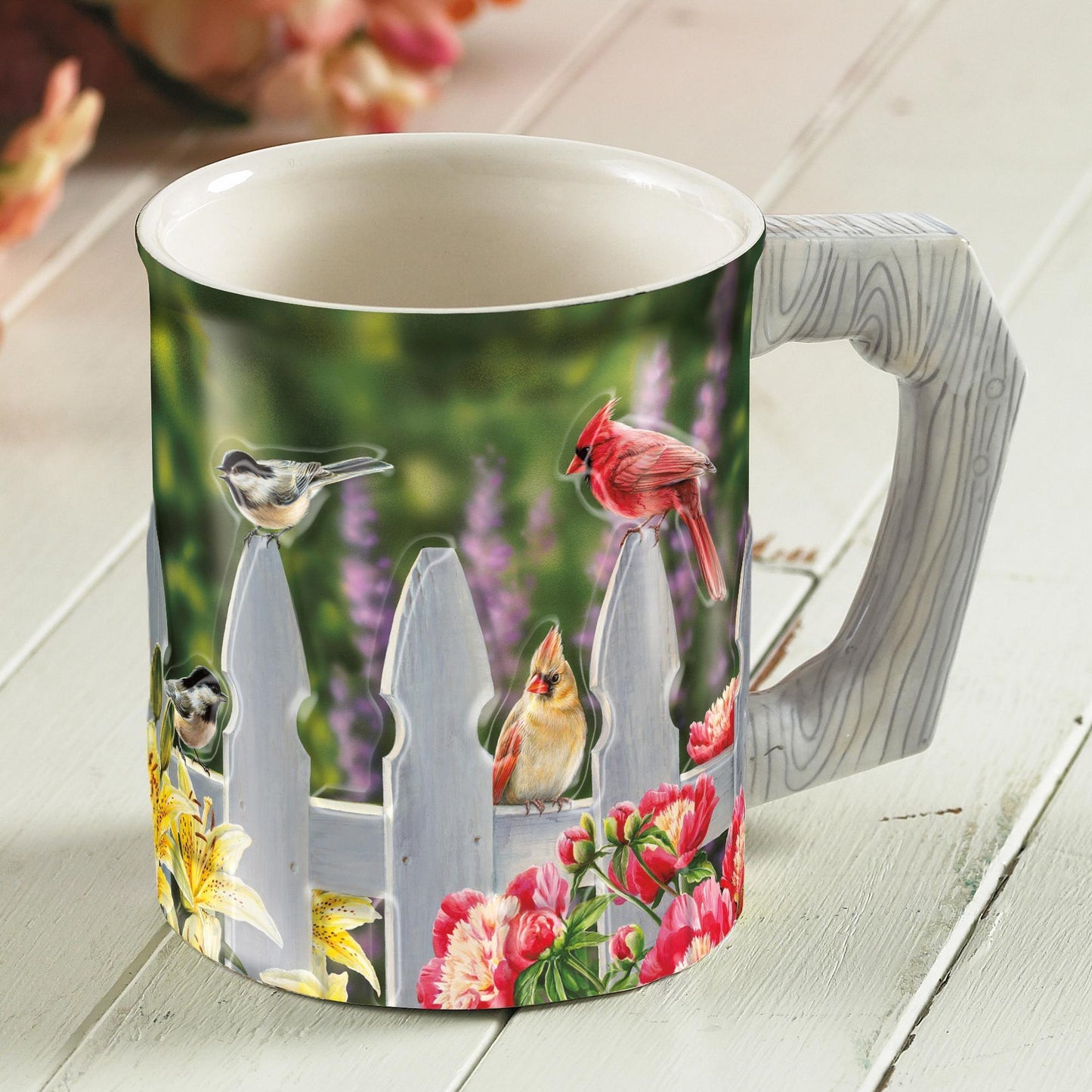 Picket Fence—Songbirds - Sculpted Mug