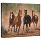 Run Time—Horses - 16" x 20.5" Gallery Wrapped Canvas