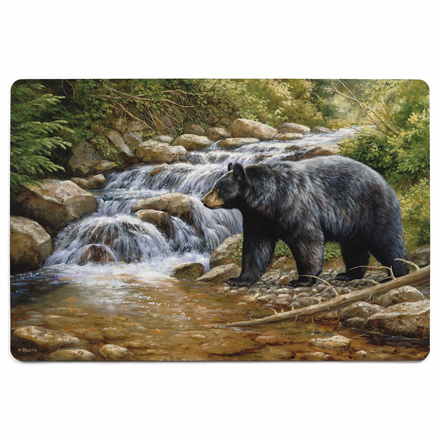 Shadow of the Forest - Black Bear - 2' x 3' Floor Mat