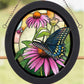 Black Swallowtail - Butterfly - 9" x 8" Stained Glass Art