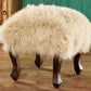 Tibetan Lamb Fur - Footstool