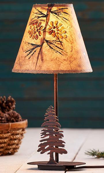 Pine Tree with Pinecones - Accent Lamp