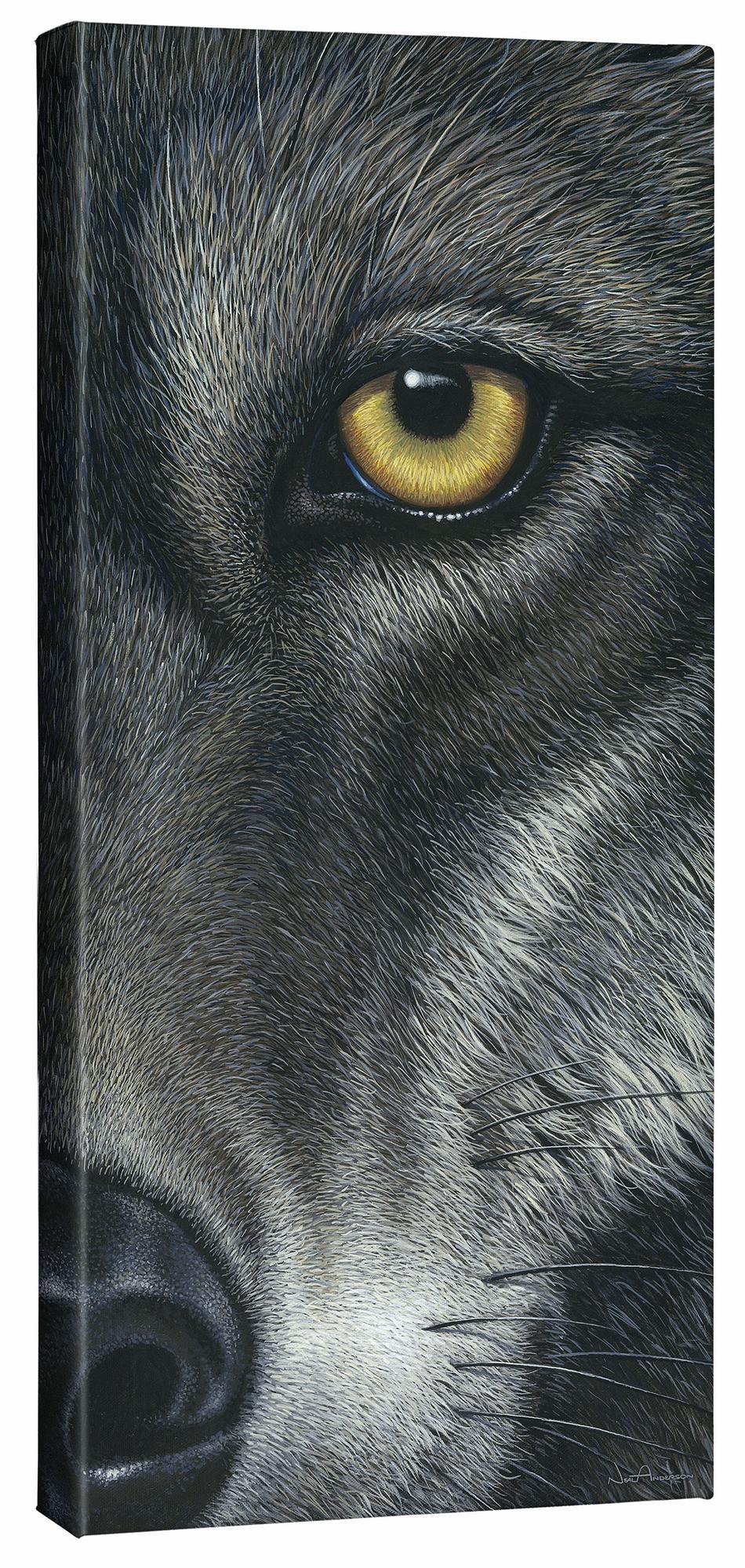 Who's Afraid?—Wolf - 12" x 26" Gallery Wrapped Canvas