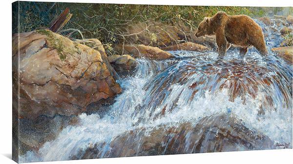 Wilderness Walk - Grizzly - 18" x 36" Gallery Wrapped Canvas