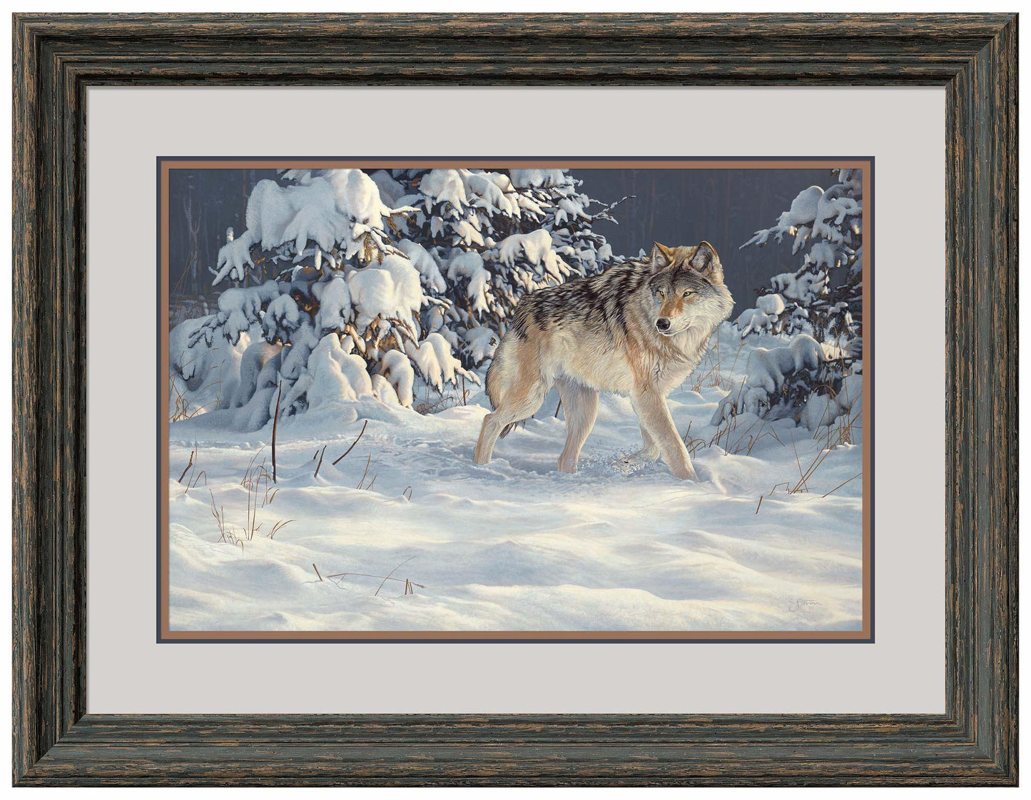 Winter Stroll — Gray Wolf - Limited Edition Paper