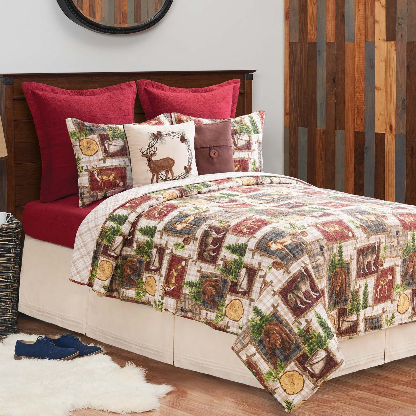 Wildlife Delight Quilt Bedding Set (King) - Wild Wings