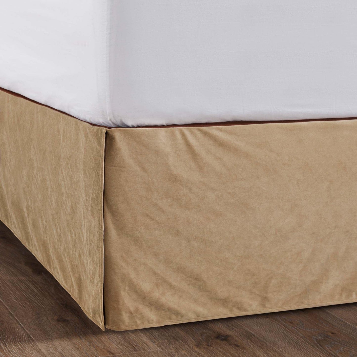 Tan Velvet Bedskirt (King) - Wild Wings
