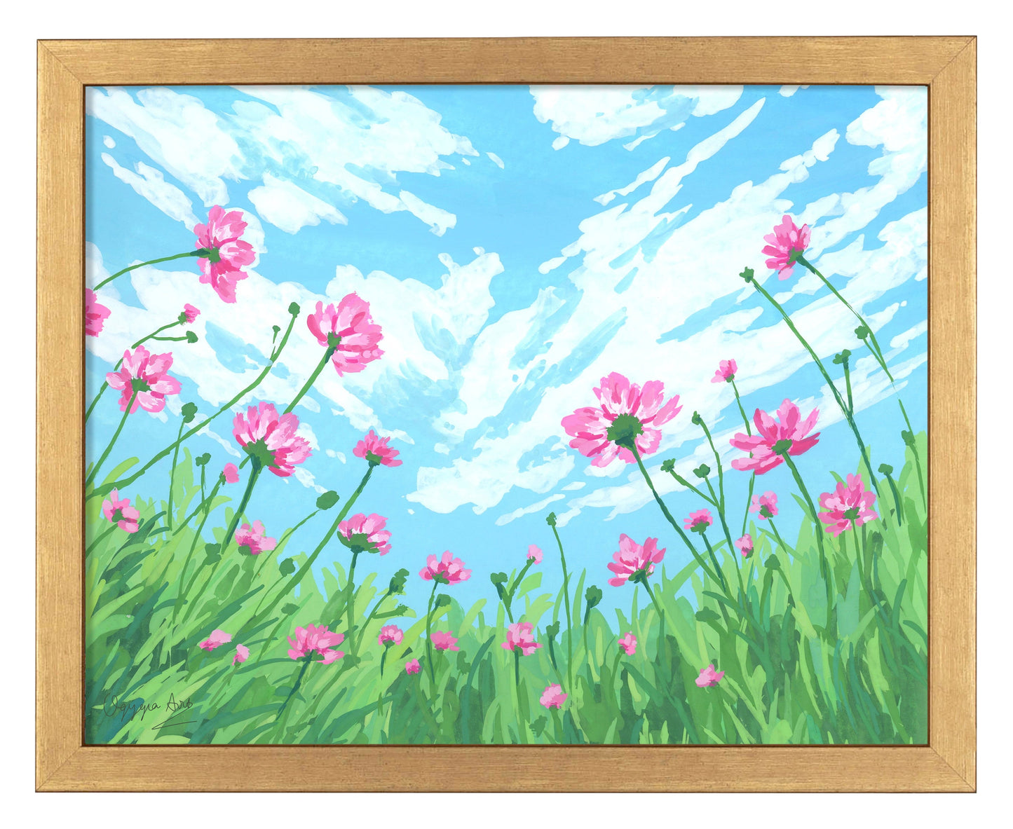 154712_Pink Flowers_11x14_Gold_FRA.jpg