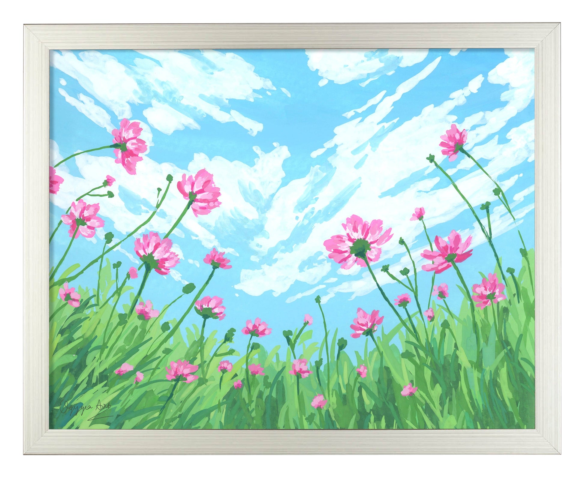 154714_Pink Flowers_11x14_Silver_FRA.jpg