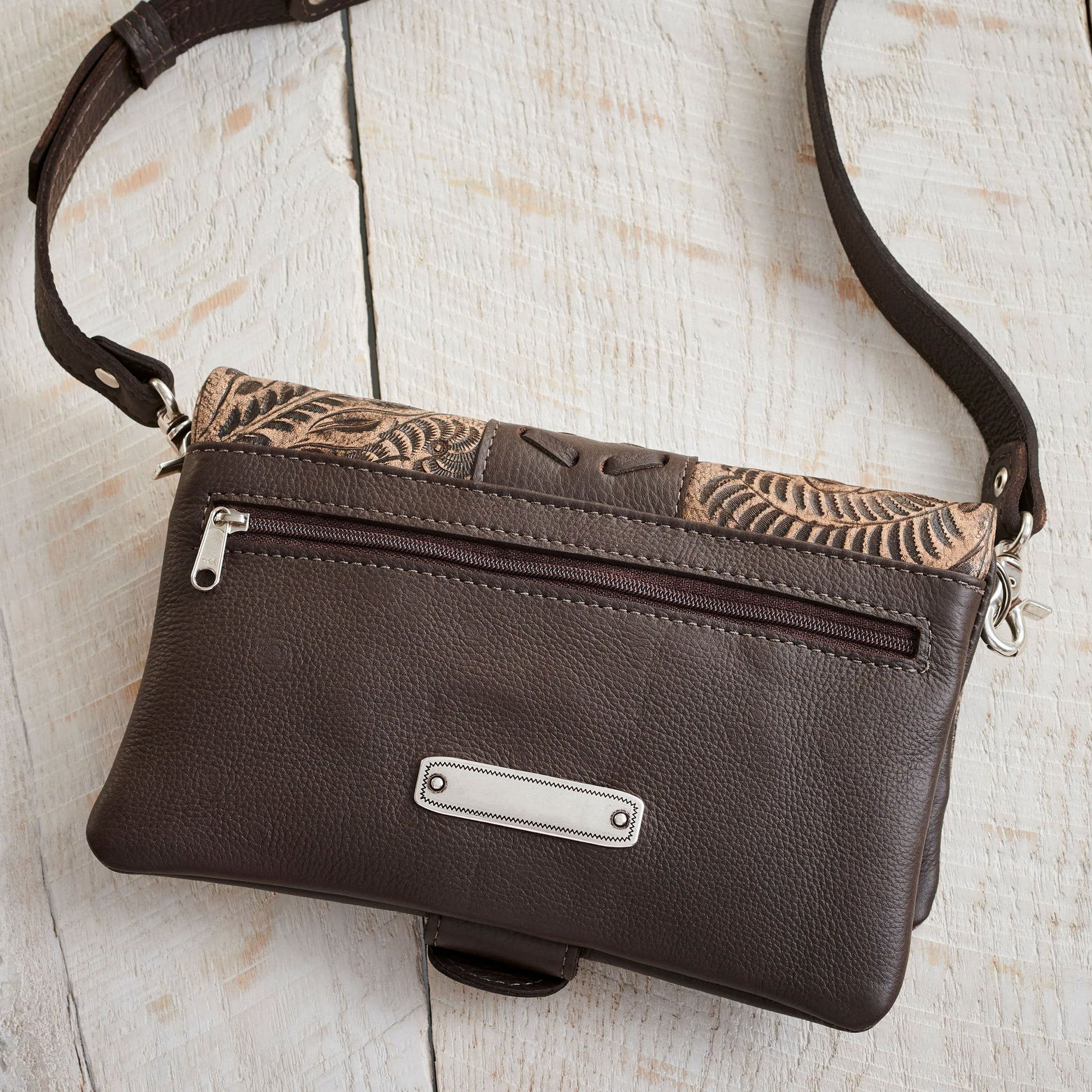 Prairie Smoke Foldover Crossbody Handbag - Wild Wings