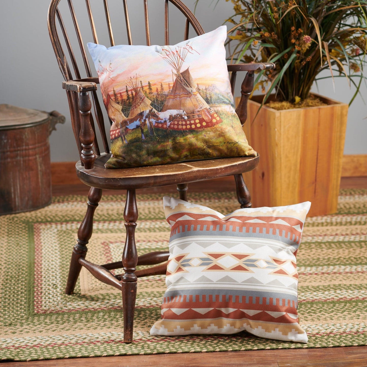 Evening Fire 18" Decorative Pillow - Wild Wings