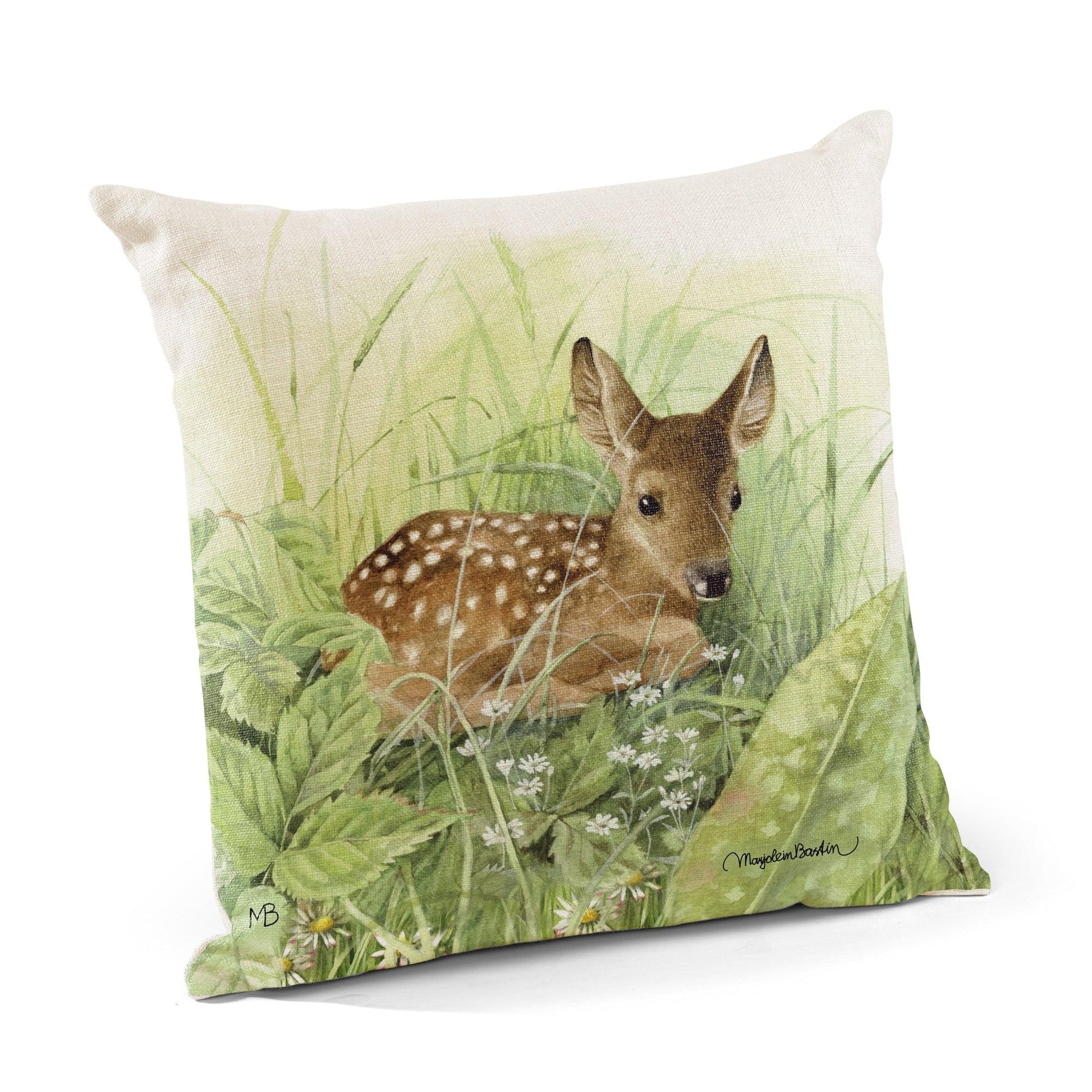 Waiting for Mom - Fawn 18" Decorative Pillow - Wild Wings