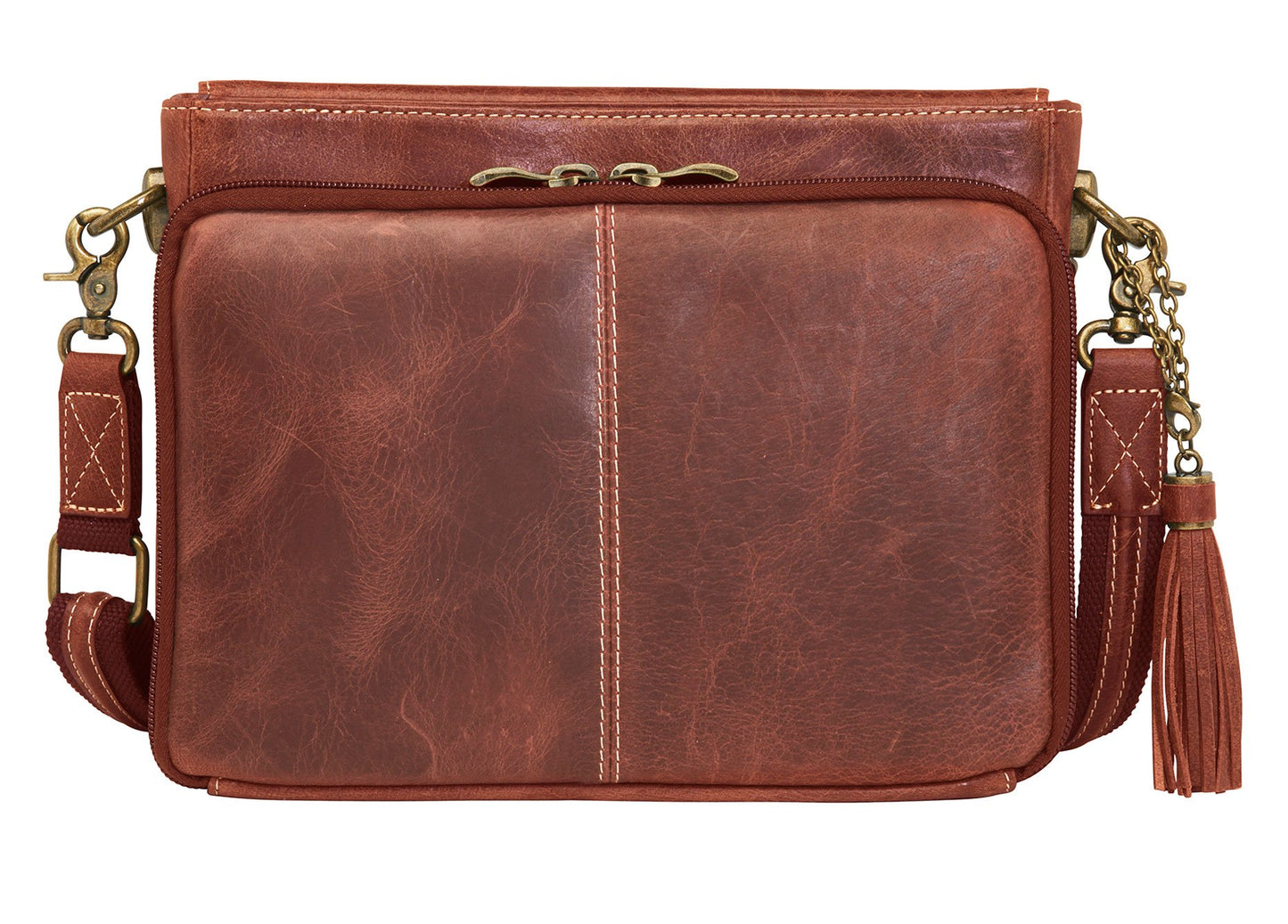 Leather Shoulder Clutch—Red Handbag - Wild Wings