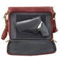 Leather Shoulder Clutch—Red Handbag - Wild Wings