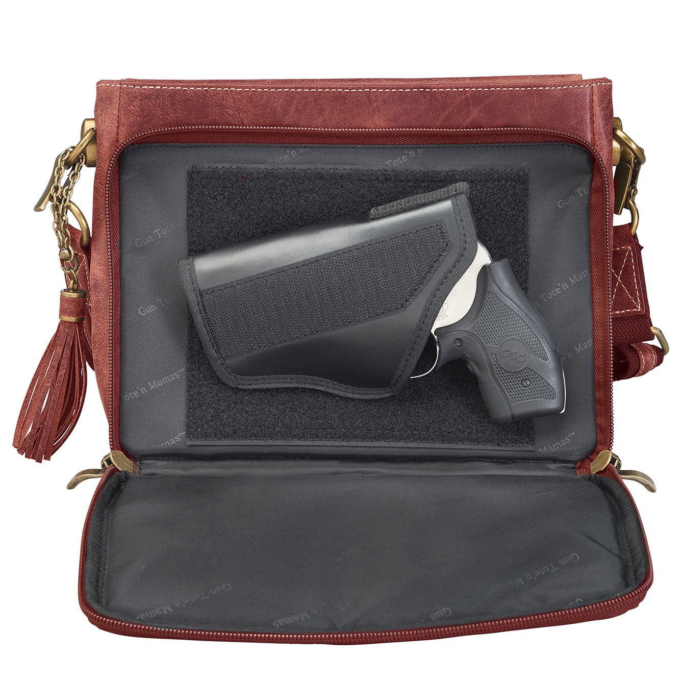 Leather Shoulder Clutch—Red Handbag - Wild Wings