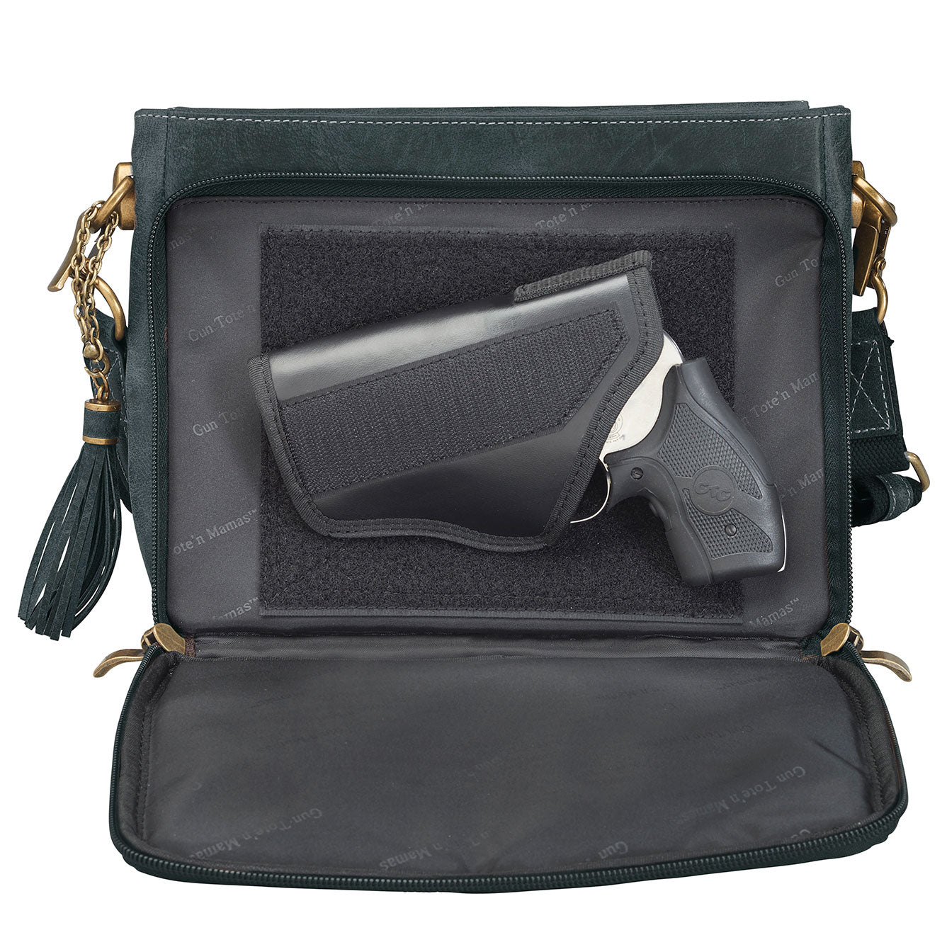 Leather Shoulder Clutch—Gray Handbag - Wild Wings