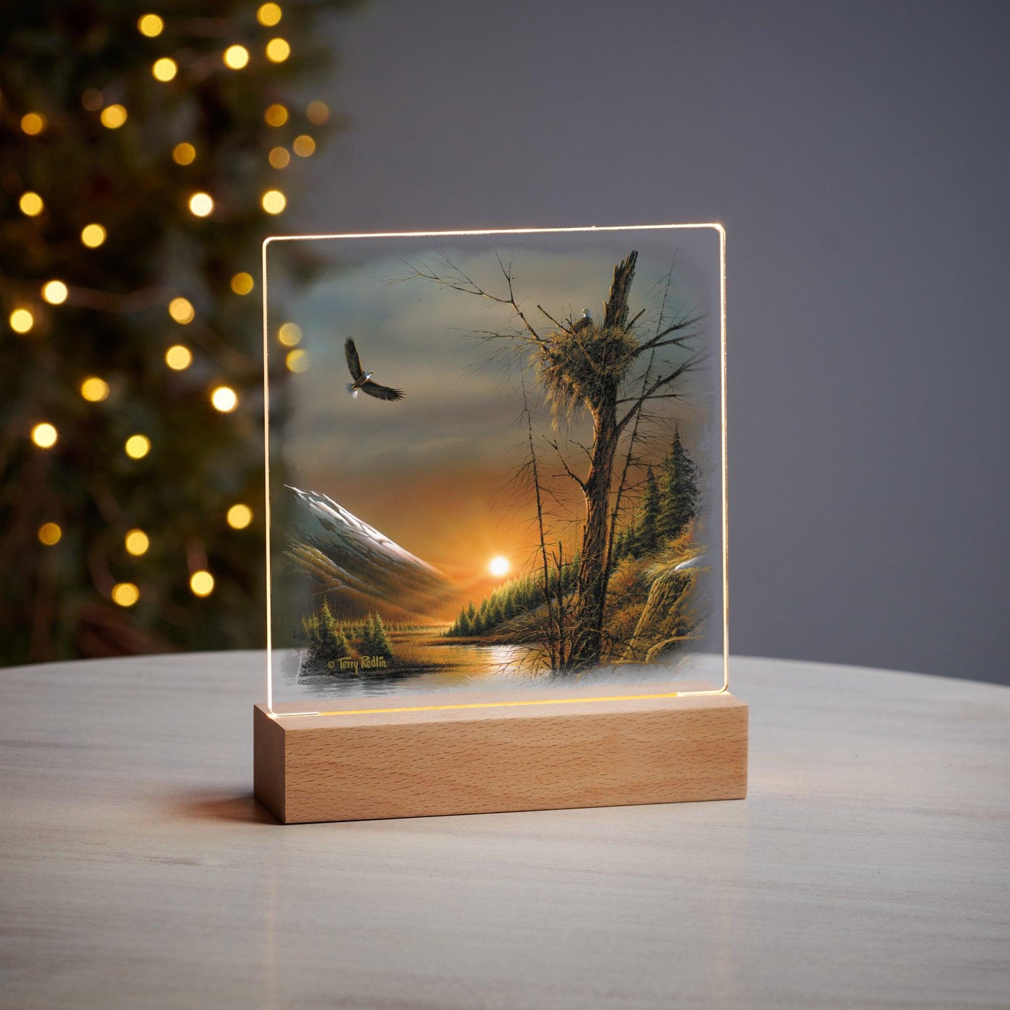Flying Free—Bald Eagle Acrylic Night Light - Wild Wings