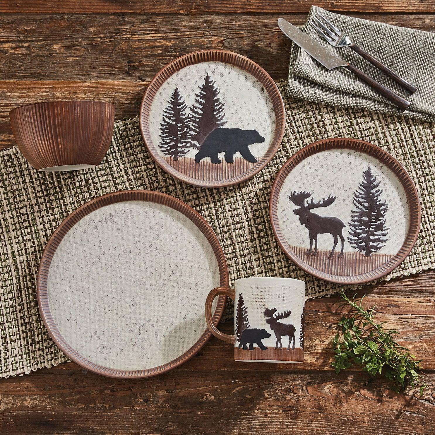 Forest Trails Moose Salad Plates (Set of 4) Salad Plates (Set