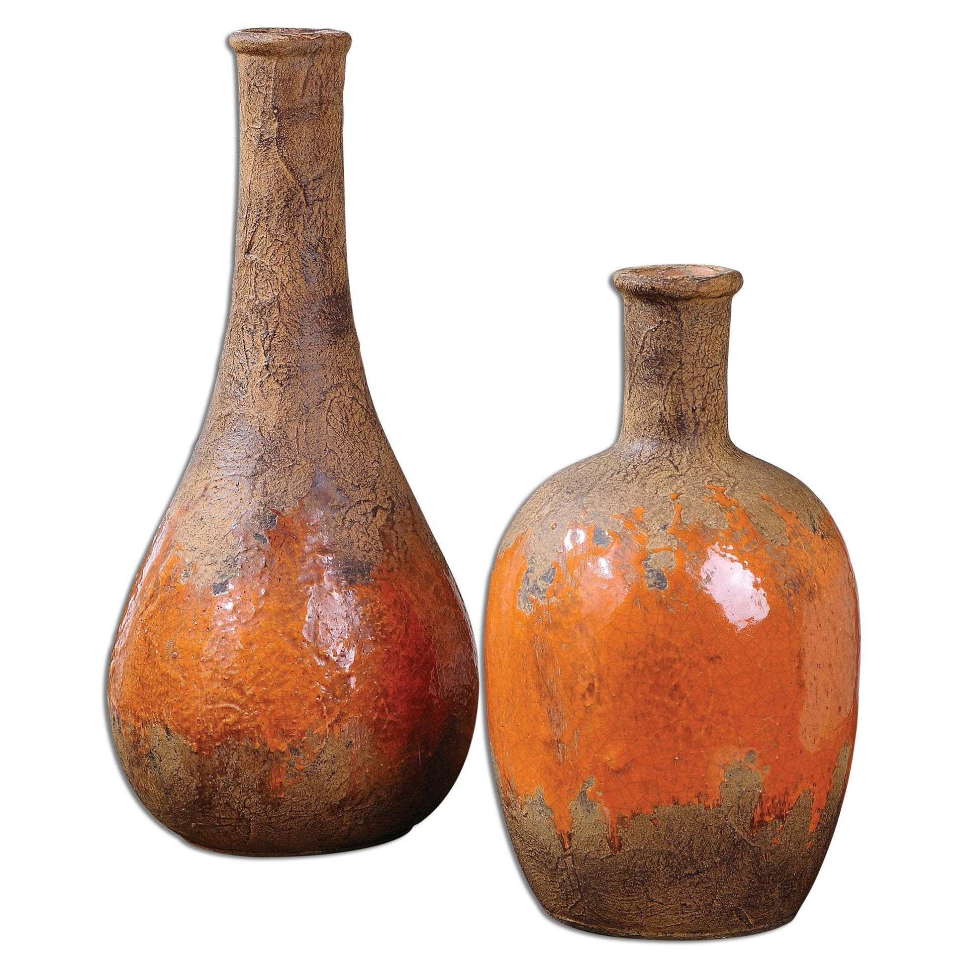 Sunset Rust Contemporary Vases (Set&nbsp;of&nbsp;2) - Wild Wings