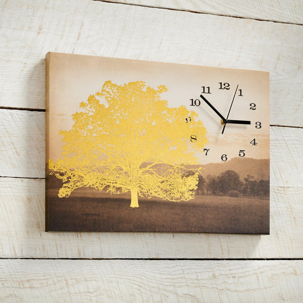 Twilight Tree Canvas Clock - Wild Wings