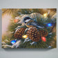 December Dawn—Chickadee Lighted Wrapped Canvas - Wild Wings