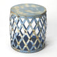 Blue Lattice Side Table - Wild Wings