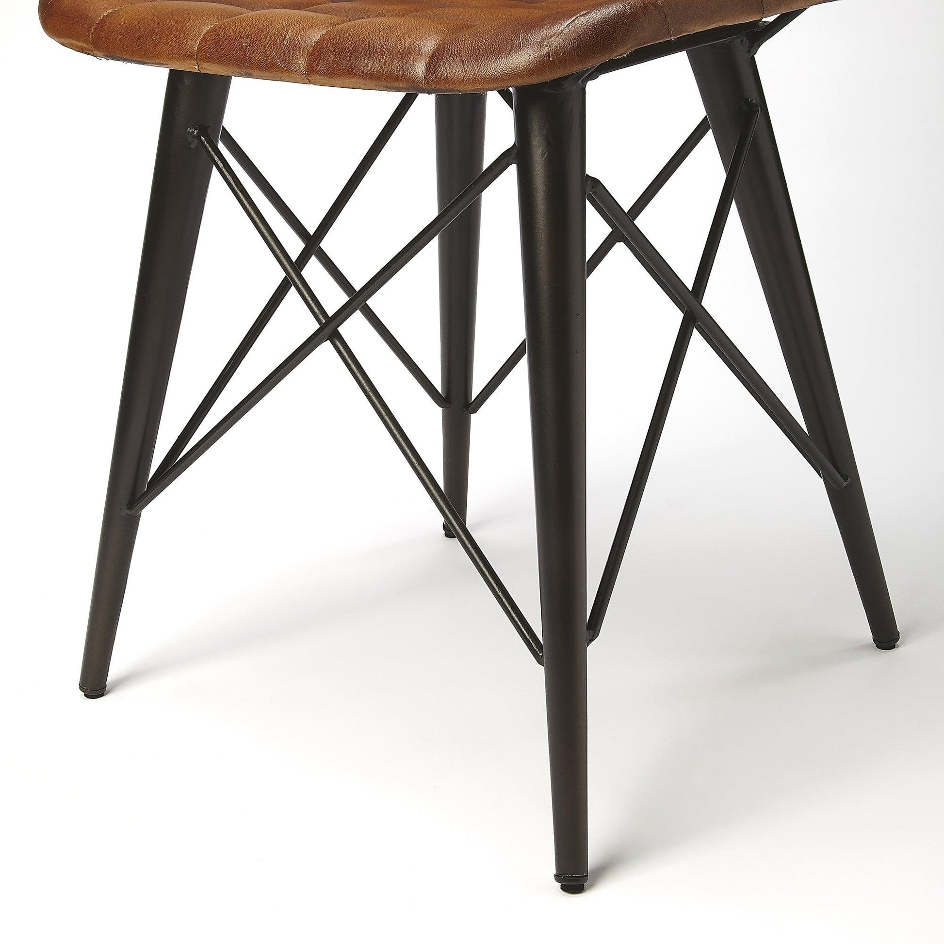 Quilted Leather Chair - Wild Wings