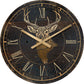 Deer Bust 21" Round Clock - Wild Wings