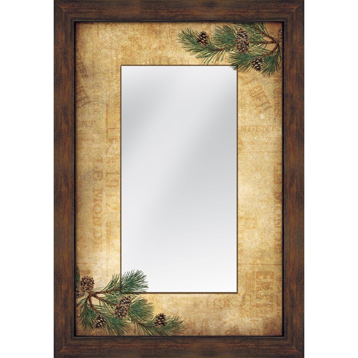 Pinecone Large Decorative Mirror - Wild Wings