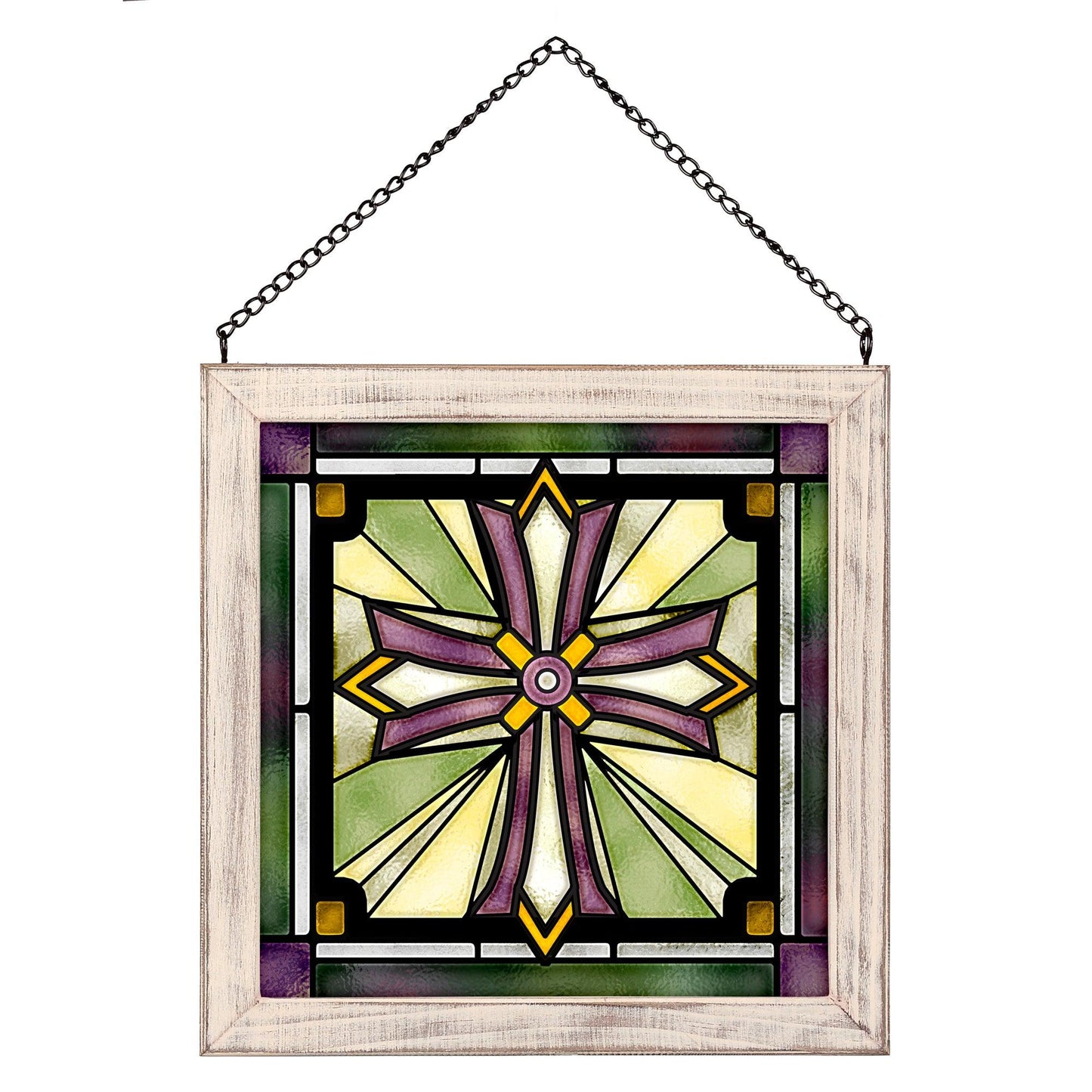 Royal Burst - Cross Stained Glass Art - Wild Wings