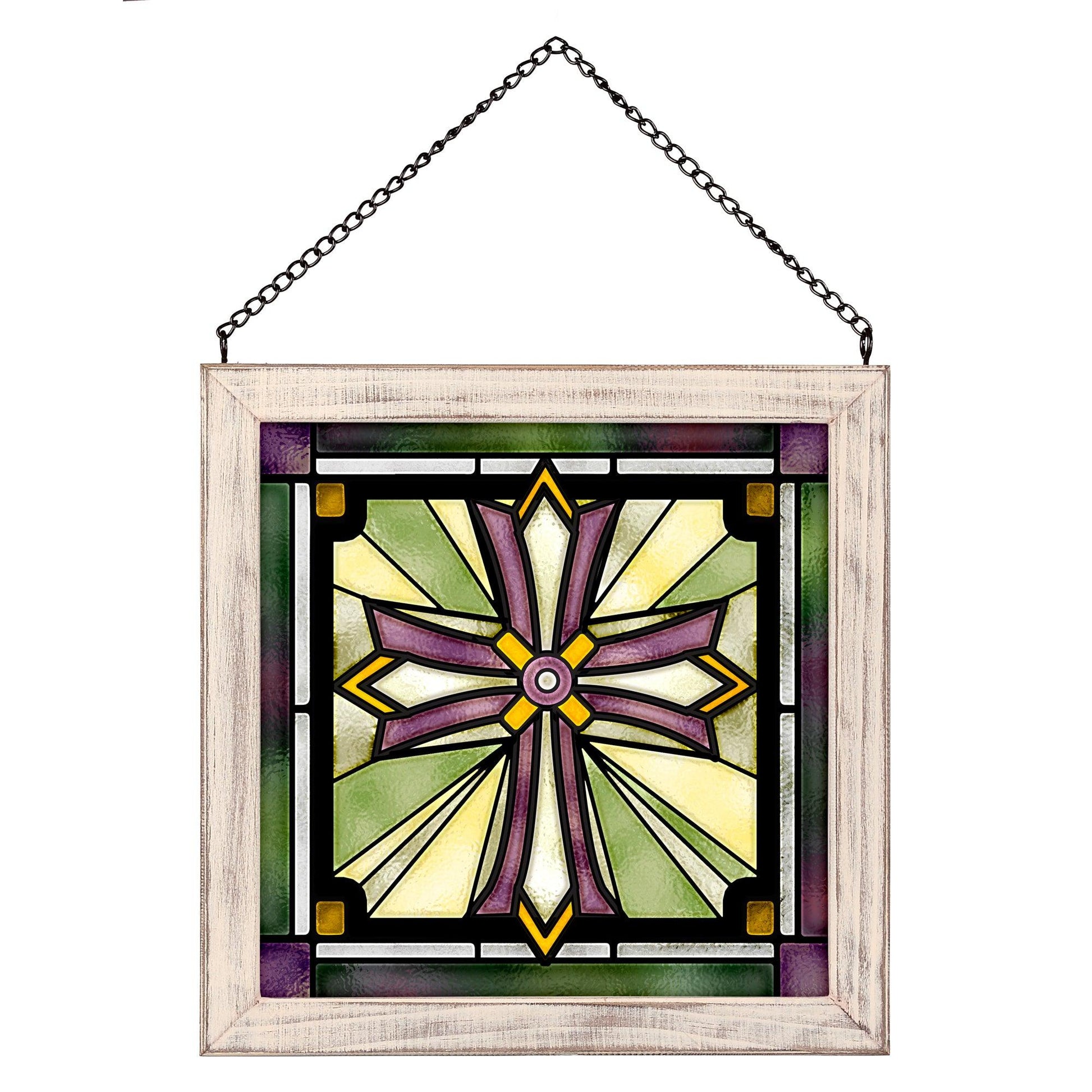 Royal Burst - Cross Stained Glass Art - Wild Wings