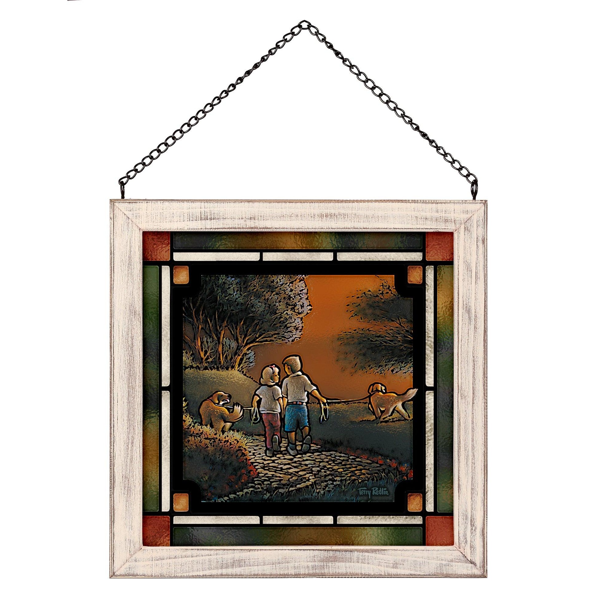 Puppy Love Stained Glass Art - Wild Wings