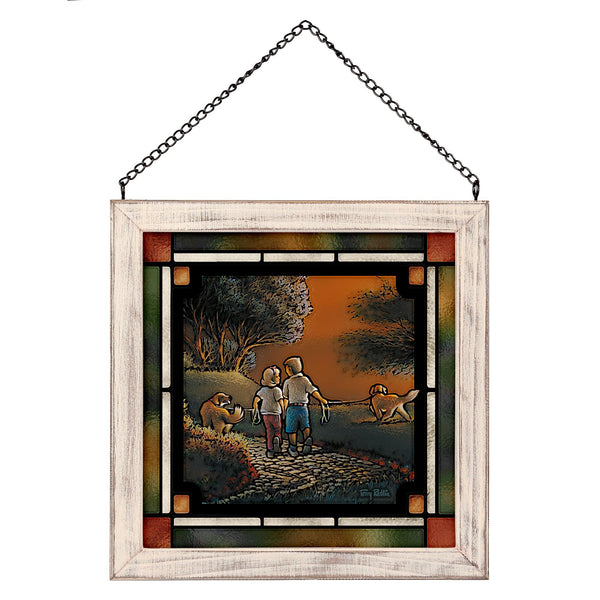 Puppy Love Stained Glass Art - Wild Wings