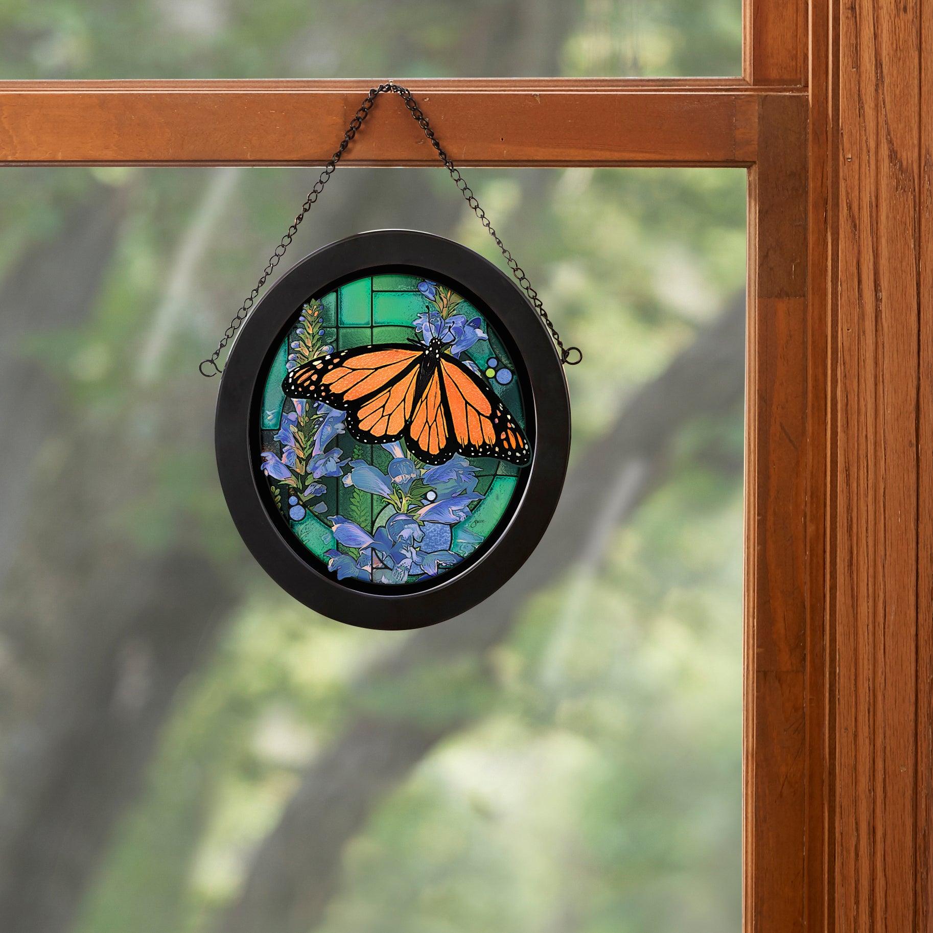 Monarch Butterfly Stained Glass Art - Wild Wings