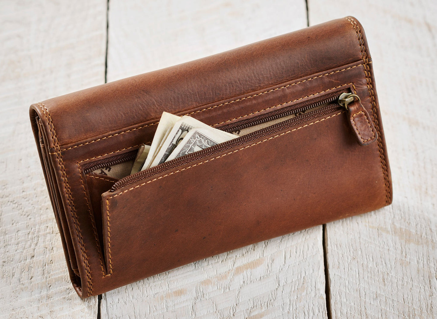 Brown Leather Wallet and Handbag - Wild Wings