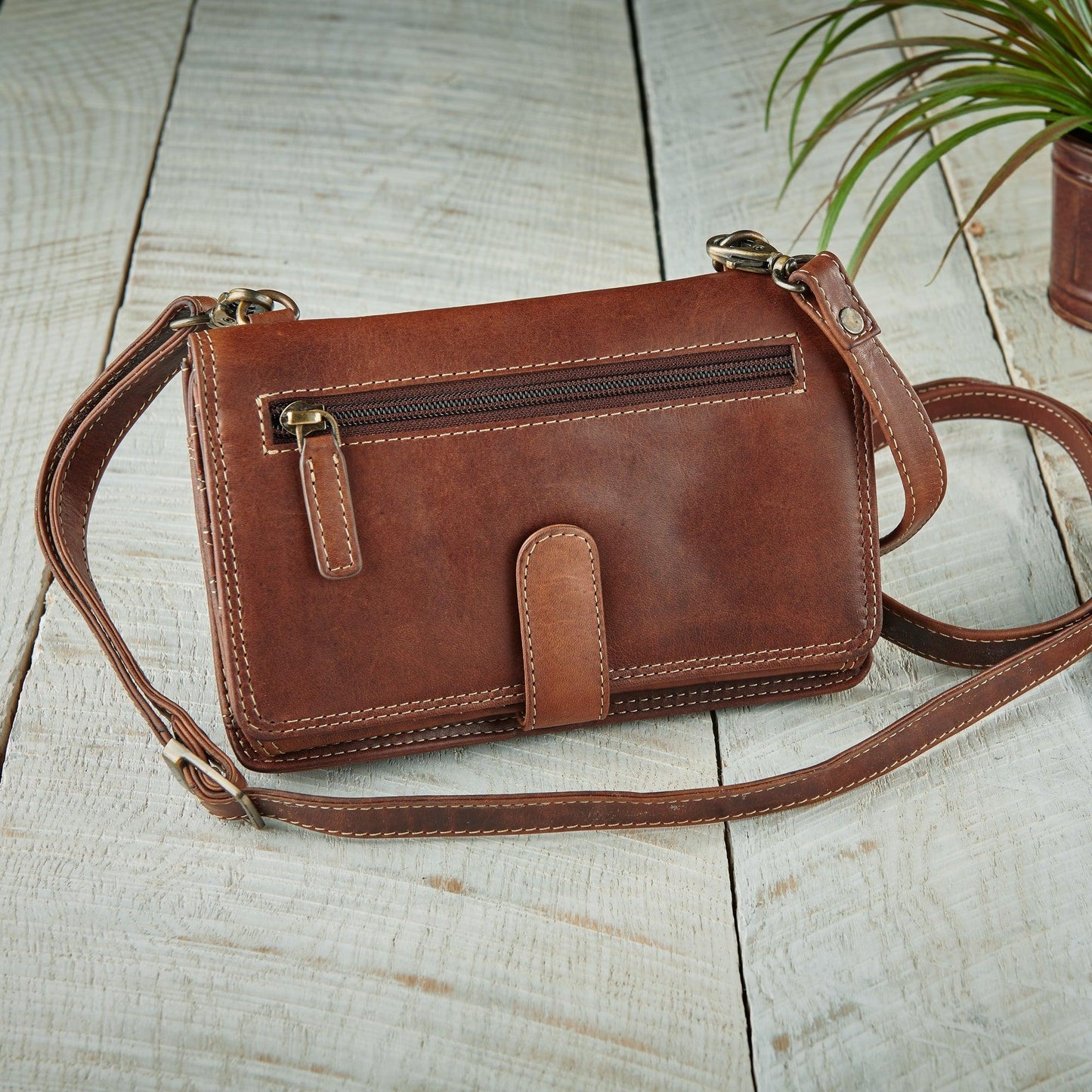 Brown Leather Wallet - Wild Wings