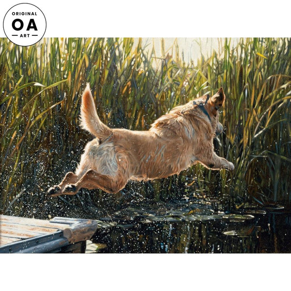 Dog Days—Yellow Lab Original Oil Painting - Wild Wings