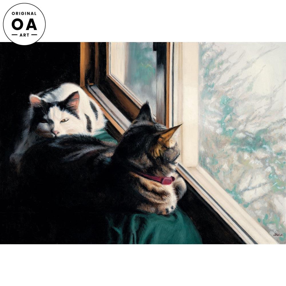 The Blizzard Original Oil Painting - Wild Wings