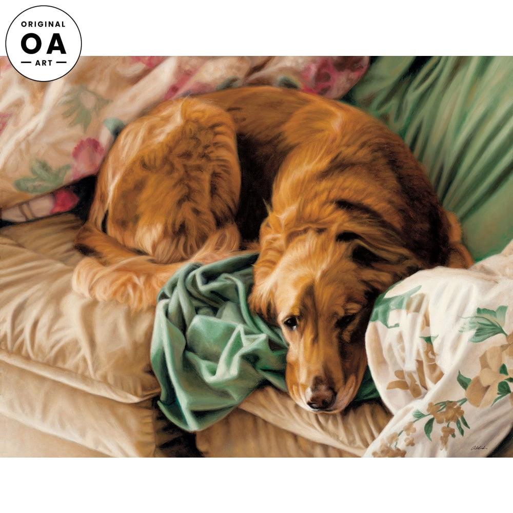 New Year's Day—Golden Retriever Original Oil Painting - Wild Wings