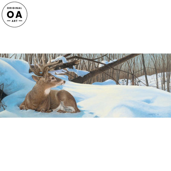 Next Door Neighbors—Deer Original Acrylic Painting - Wild Wings