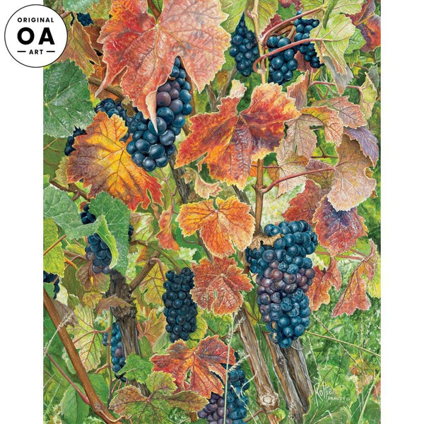 Autumn Vineyard Original Acrylic Painting - Wild Wings