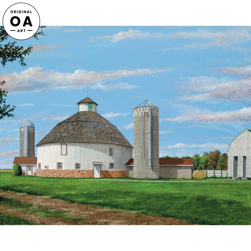 Bob's Round Barn Original Acrylic Painting - Wild Wings