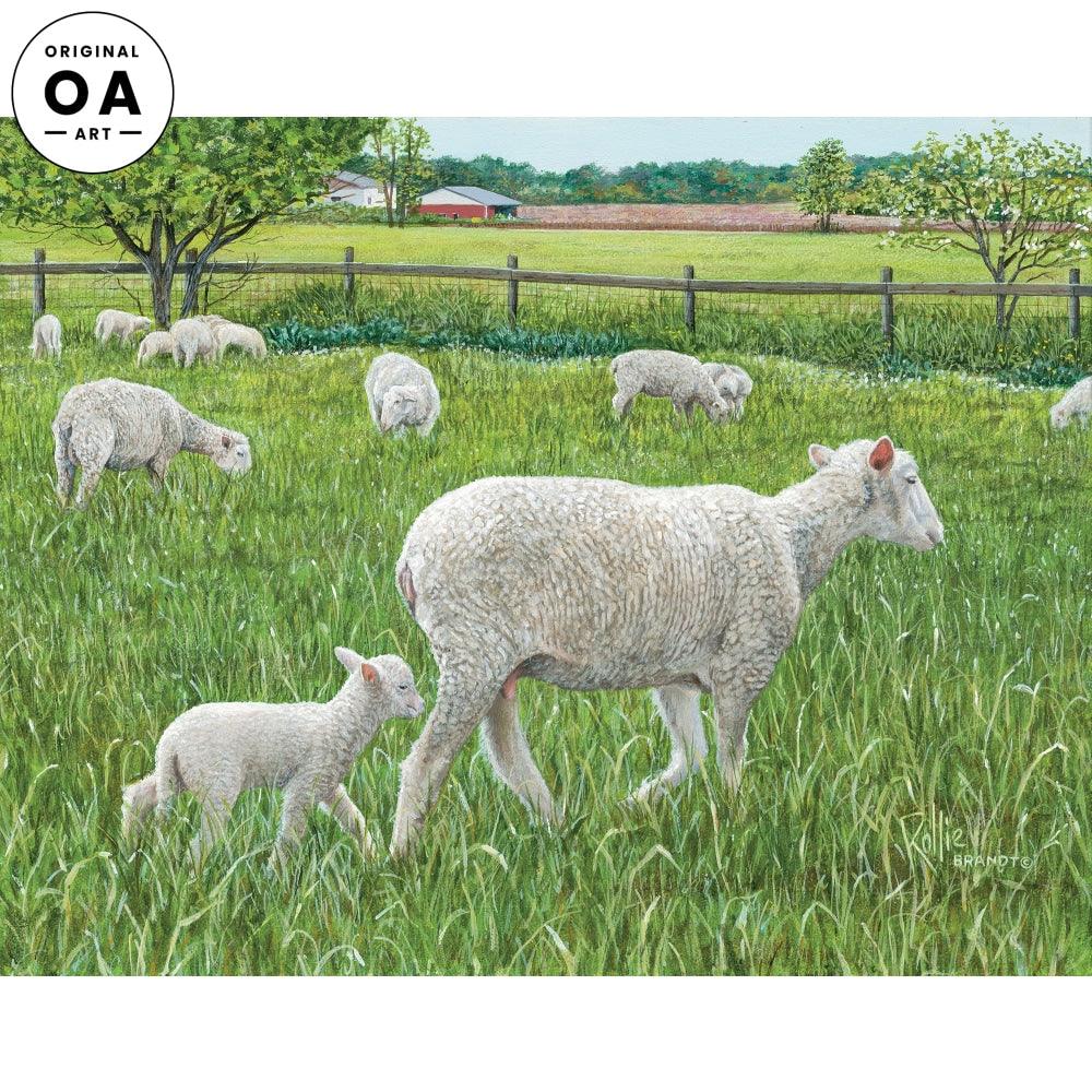 A Little Sheepish Original Acrylic Painting - Wild Wings