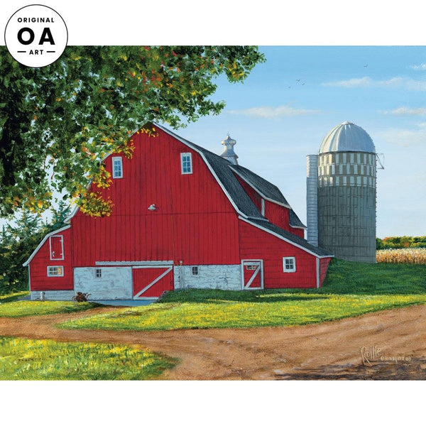 Prairie Red—Barn Original Acrylic Painting - Wild Wings