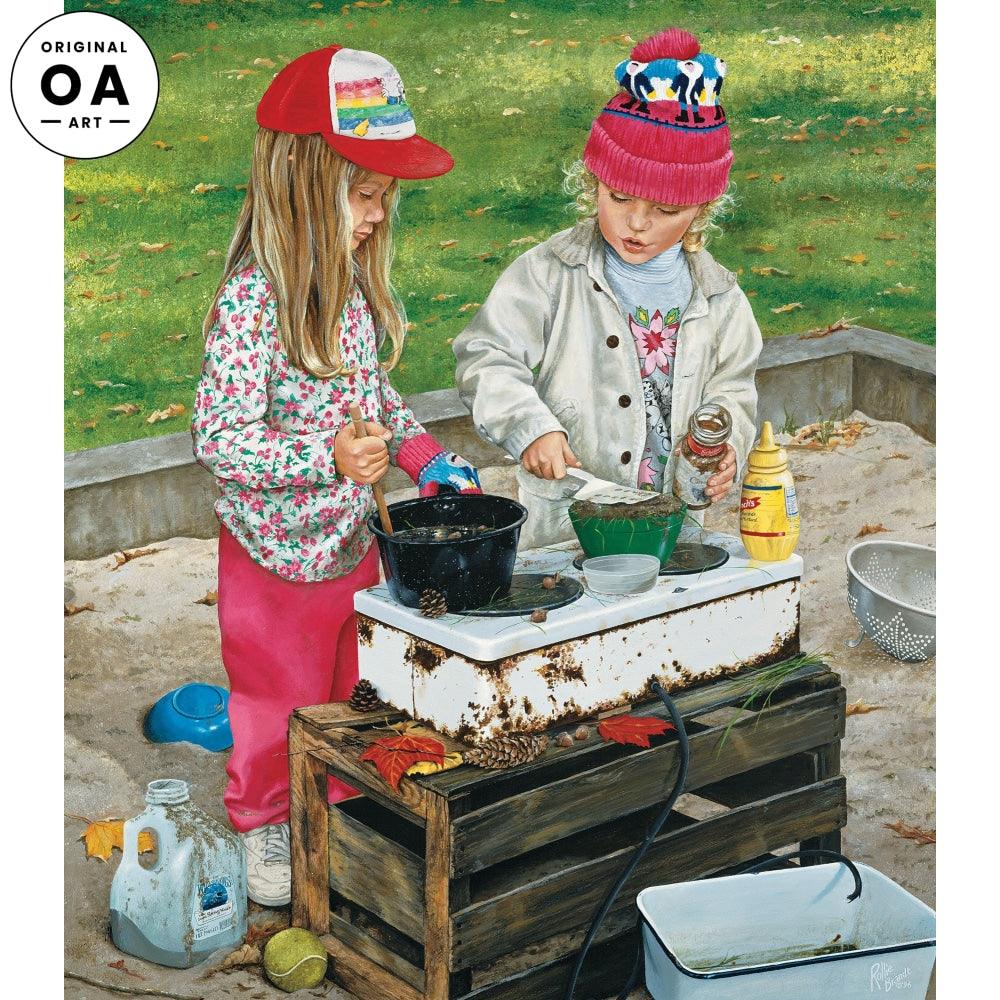 Sandbox Kitchen Original Acrylic Painting - Wild Wings