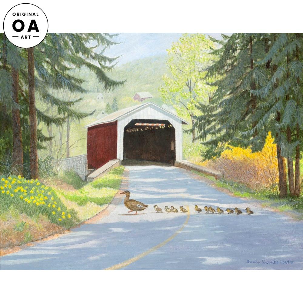 Rites of Spring—Mallard & Ducklings Original Acrylic Painting - Wild Wings