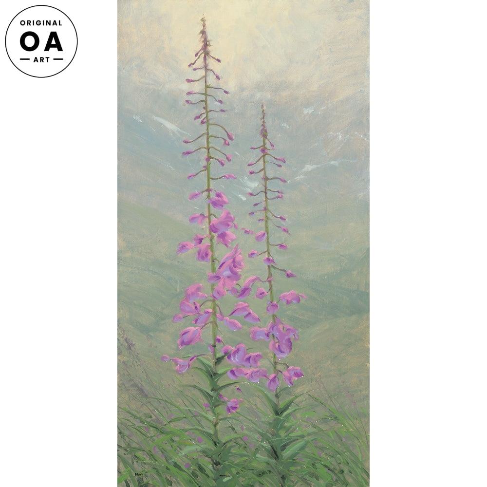 Alaskan Delphinium Original Oil Painting - Wild Wings